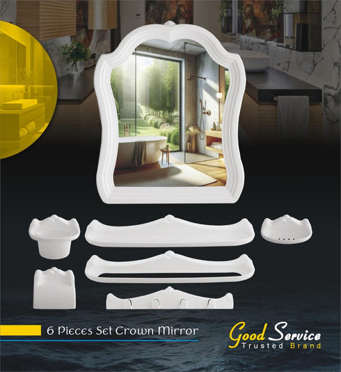 6 Pieces Set Crown Mirror