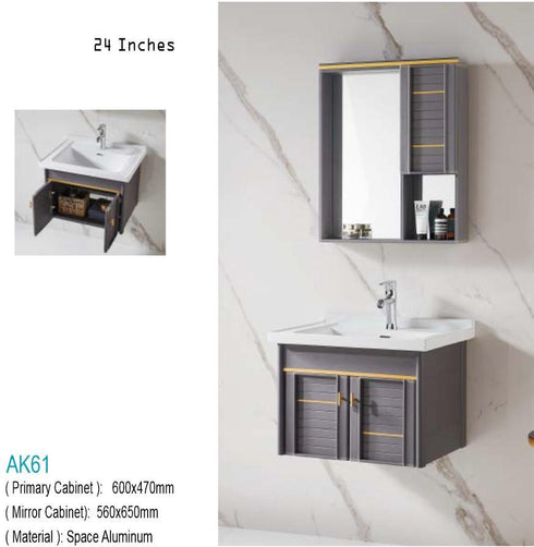 PVC Vanity 24inches Wall Hang code AK 61