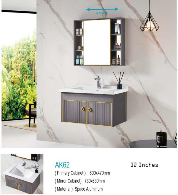 Aluminum Bath Room Vanity 32 Inches AK 62