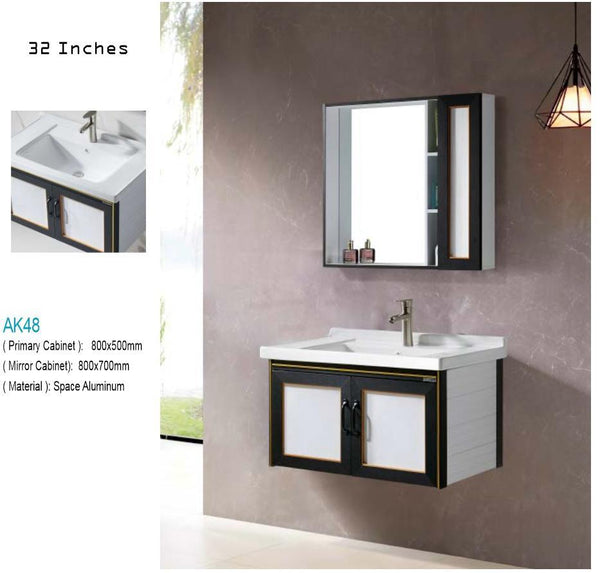 PVC Vanity 32 inches Wall Hang code AK48