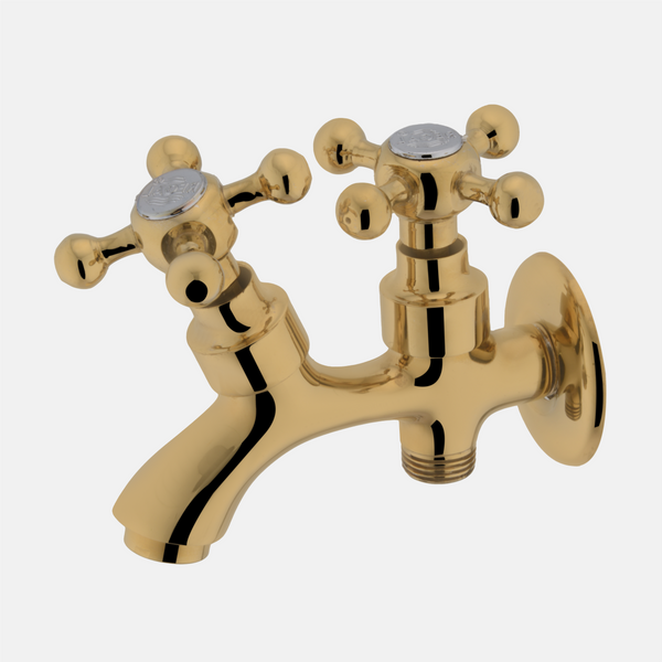Art 204 Double Bib Cock Victorian Gold