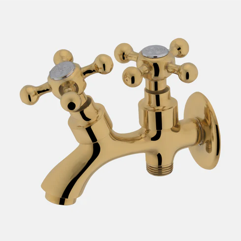 Art 204 Double Bib Cock Victorian Gold