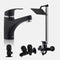 Crown Black Lever Bath Set