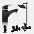 Crown Black Lever Bath Set