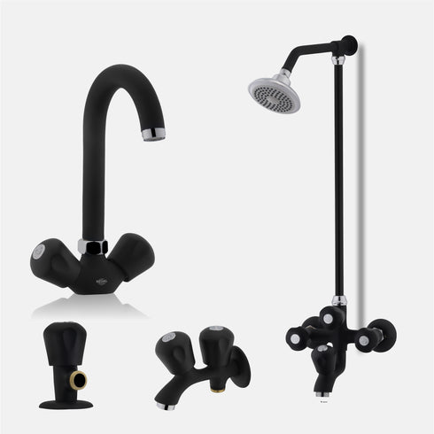 Alpha Black Bath Set