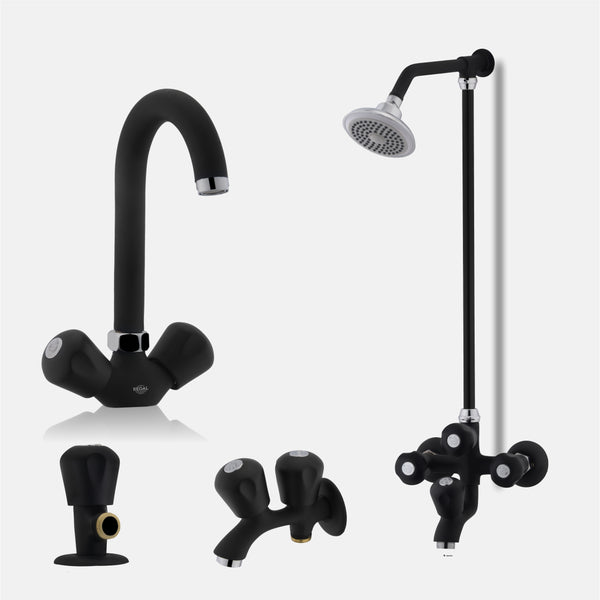 Alpha Black Bath Set