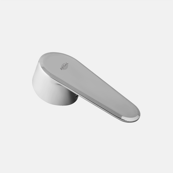 Replacement lever handle with smooth rounded tapered design, circular mounting base, and polished chrome finish for compatible bathroom mixer taps and sanitary fittings