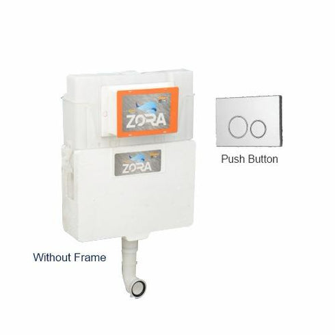 Zora Concealed Cistern Without Frame With Push Button