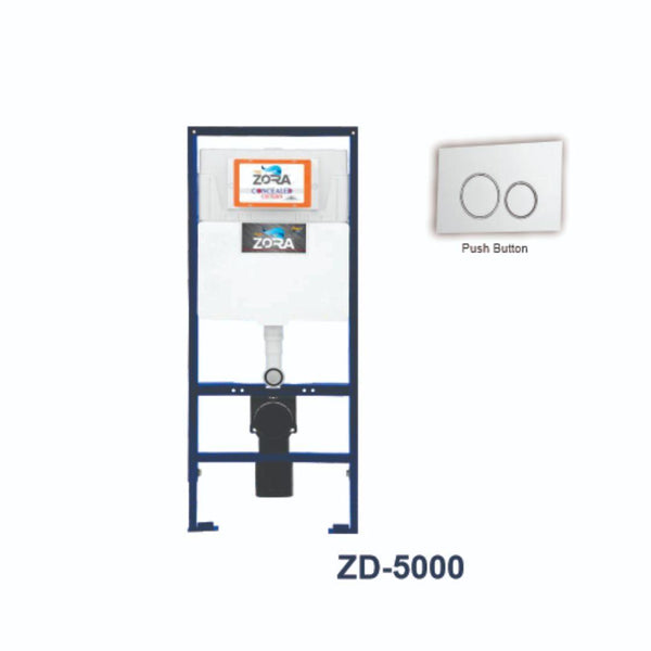 ZD-5000 Full Frame Concealed Cistern With Push Button
